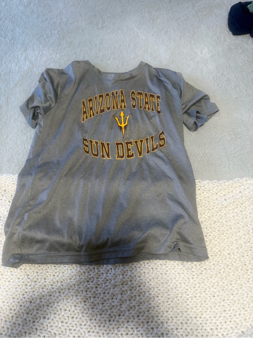 Arizona State Sun Devils Kids Gray Short-Sleeve Tee - Team Logo